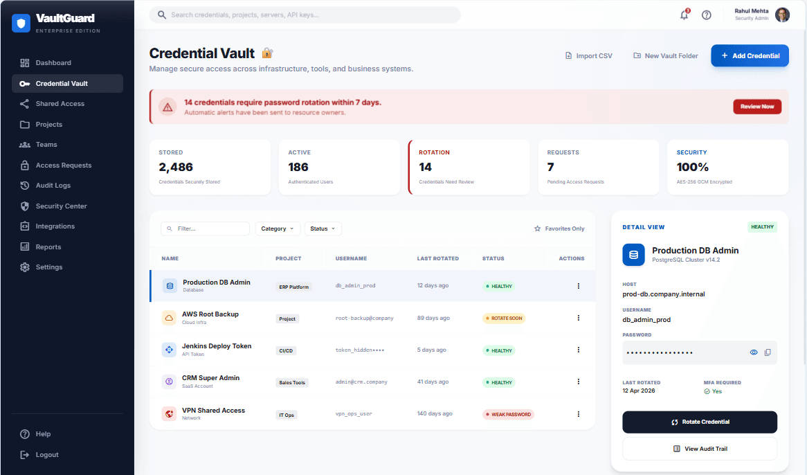 Secure Credential Vault for Teams
